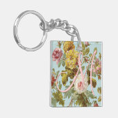 Custom Chic Stijlvolle Rozen Bloemen Sleutelhanger (Voorkant Links)