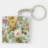 Custom Chic Stijlvolle Rozen Bloemen Sleutelhanger (Achterkant)