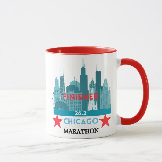 Custom Chicago 2024 Marathon Perfect voor Kerstmis Mok (Rechts)