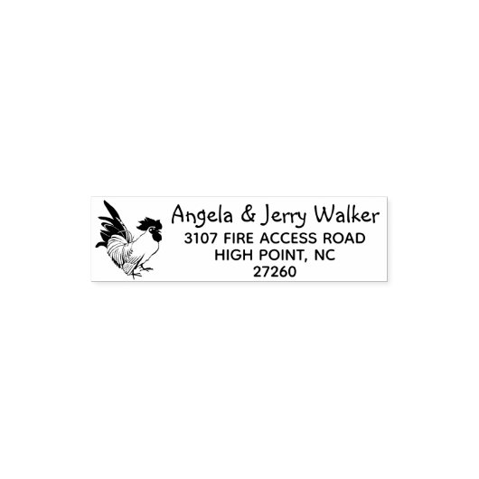 Custom Chicken Lover Rooster Return Adres Stempel (Design)