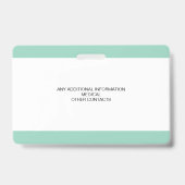 Custom Child Emergency Photo ID Badge voor kindere (Back)