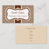 Custom Chocolate Argyle Visitekaartje (Voorkant / Achterkant)