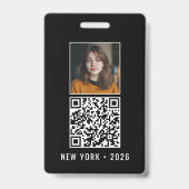 Custom Chocolate Festival Photo QR Code Staff Badge (Back)