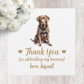 Custom Chocolate Lab Hond Huwelijksgunst Labels