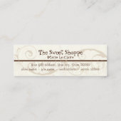 Custom Chocolate Sweet Shoppe Visitekaartjes (Achterkant)
