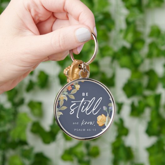 Custom Christian Be Still and Know Sleutelhanger (Hand)