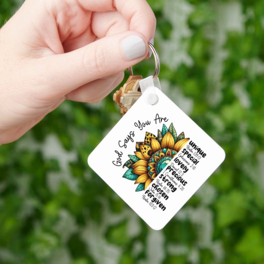 Custom Christian Forgiven Custom Bible Verse Sleutelhanger (Hand)