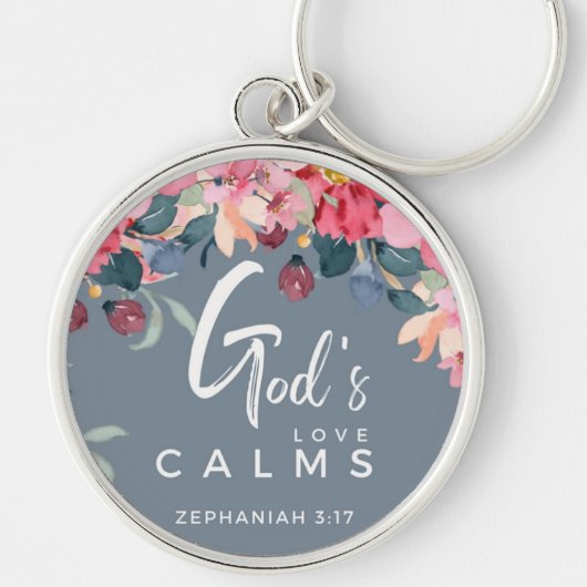 Custom Christian God's Love Calms Sleutelhanger (Voorkant)