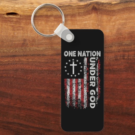 Custom Christian One Nation Under God Sleutelhanger (Voorkant)