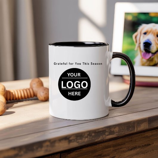 Custom Christmas Business Logo Branded Coffee Mug