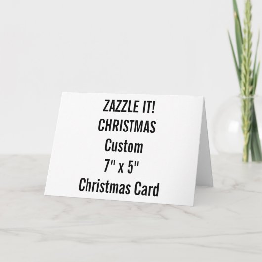 Custom Christmas Card 7" x 5" Blank Template Feestdagen Kaart (Voorkant)