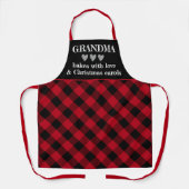Custom Christmas Chalk Style Baking Schort (Voorkant)
