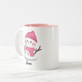 Custom Christmas Coffee Gift Tweekleurige Koffiemok (Voorkant links)