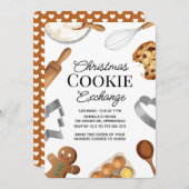 Custom Christmas Cookie Exchange Party Baking Feestdagenkaart (Voorkant / Achterkant)