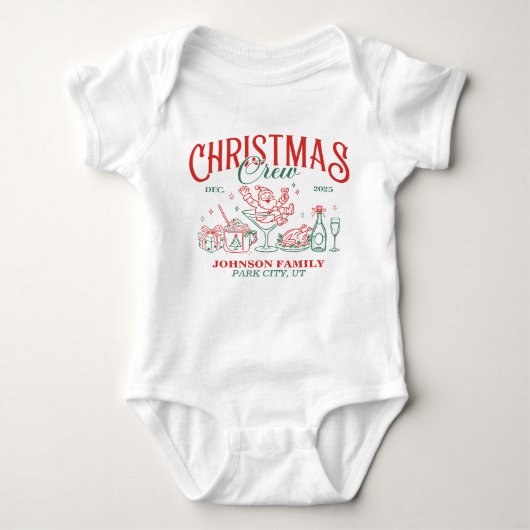 Custom Christmas Crew Matching Family Group Romper (Voorkant)