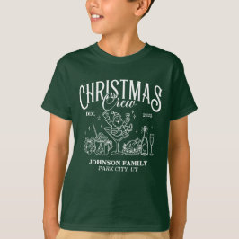 Custom Christmas Crew Matching Family Group T-shirt