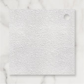 Custom Christmas Festive Floral Wreath Square Bedankjes Labels (Achterkant)