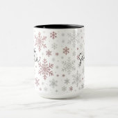 Custom Christmas Glitter Snowflake Mug for Women (Centre)