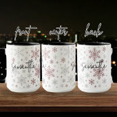 Custom Christmas Glitter Snowflake Mug for Women Mok