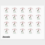 Custom Christmas Hummingbird Ronde Sticker (Vel)