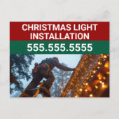 Custom Christmas Light Installatie Bedrijf Briefkaart (Voorkant)