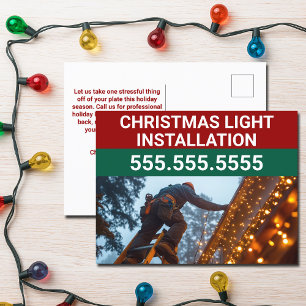 Custom Christmas Light Installatie Bedrijf Briefkaart