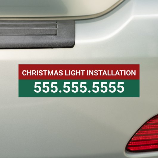 Custom Christmas Light Installatie Bedrijf Bumpersticker (Op auto)