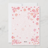 Custom Christmas Minimal Japanese Calligrapy Pink Feestdagenkaart (Achterkant)