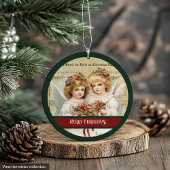 Custom Christmas Ornament Retro Angel Celebration