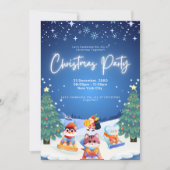 Custom Christmas Party Invitation Kaart - Feesteli (Voorkant)