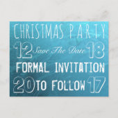 Custom Christmas Party Save The Date Frozen Ice Aankondigingskaart (Voorkant)