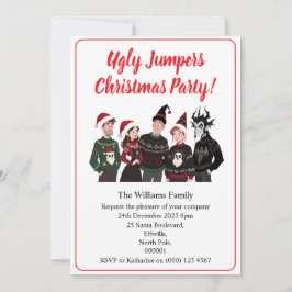 Custom Christmas Party Ugly Jumper Xmas Kaart