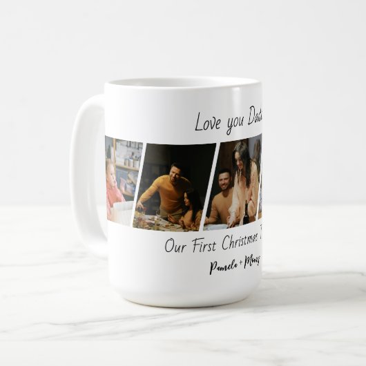 Custom Christmas Photo Coffee Mug Koffiemok (Voorkant links)