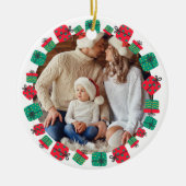 Custom Christmas presents Keramisch Ornament (Voorkant)