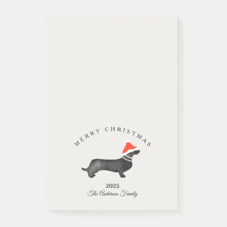 Custom Christmas red gray santa dachsund Post-it® Notes