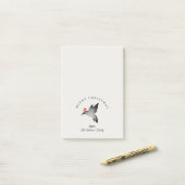 Custom Christmas red gray santa hummingbird Post-it® Notes (Op bureau)