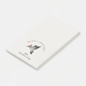 Custom Christmas red gray santa hummingbird Post-it® Notes (Schuin)