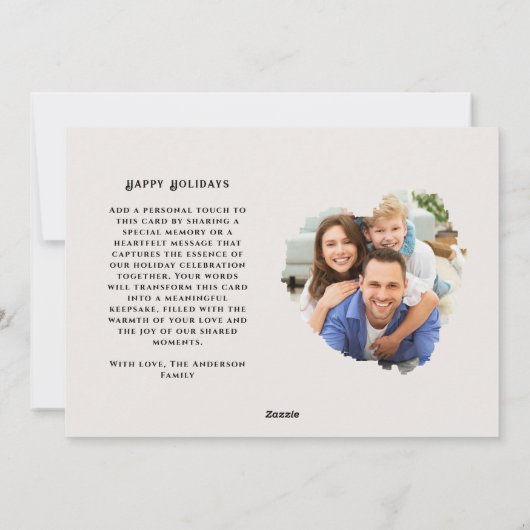 Custom Christmas Simple 4 Foto Vakantie Kaart (Achterkant)