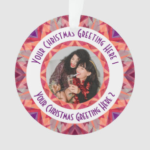 Custom Christmas Star Fun Jolly Red Photo Grey