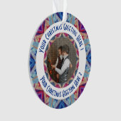 Custom Christmas Star Jolly Blue Photo Grey (devant)