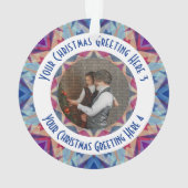 Custom Christmas Star Jolly Blue Photo Grey (dos)