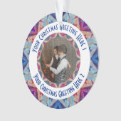 Custom Christmas Star Jolly Blue Photo Grey (devant)