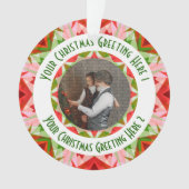 Custom Christmas Star Jolly Red Fun Photo Grey (devant)