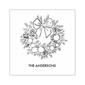 Custom Christmas Wreath Rubberstempel (Afrduk)