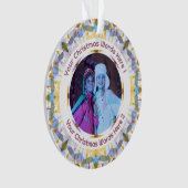 Custom Christmas Yellow Purple Family Photo Gift (devant)