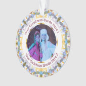Custom Christmas Yellow Purple Family Photo Gift (devant)