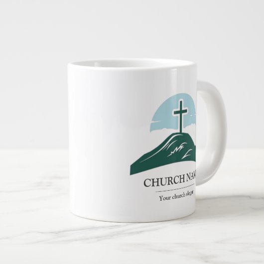 Custom Church Logo Branded Extra Grote Beker (Voorkant rechts)
