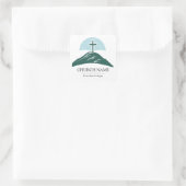 Custom Church Logo Branded Vierkante Sticker (Tas)