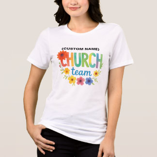 Custom Church Team - Flowers and Colors Tri-Blend Shirt