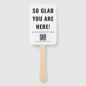 Custom Church Welcome Fan met QR-code Handwaaier (Achterkant)